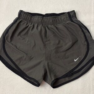 Nike Women's Charcoal and Black Athletic Shorts